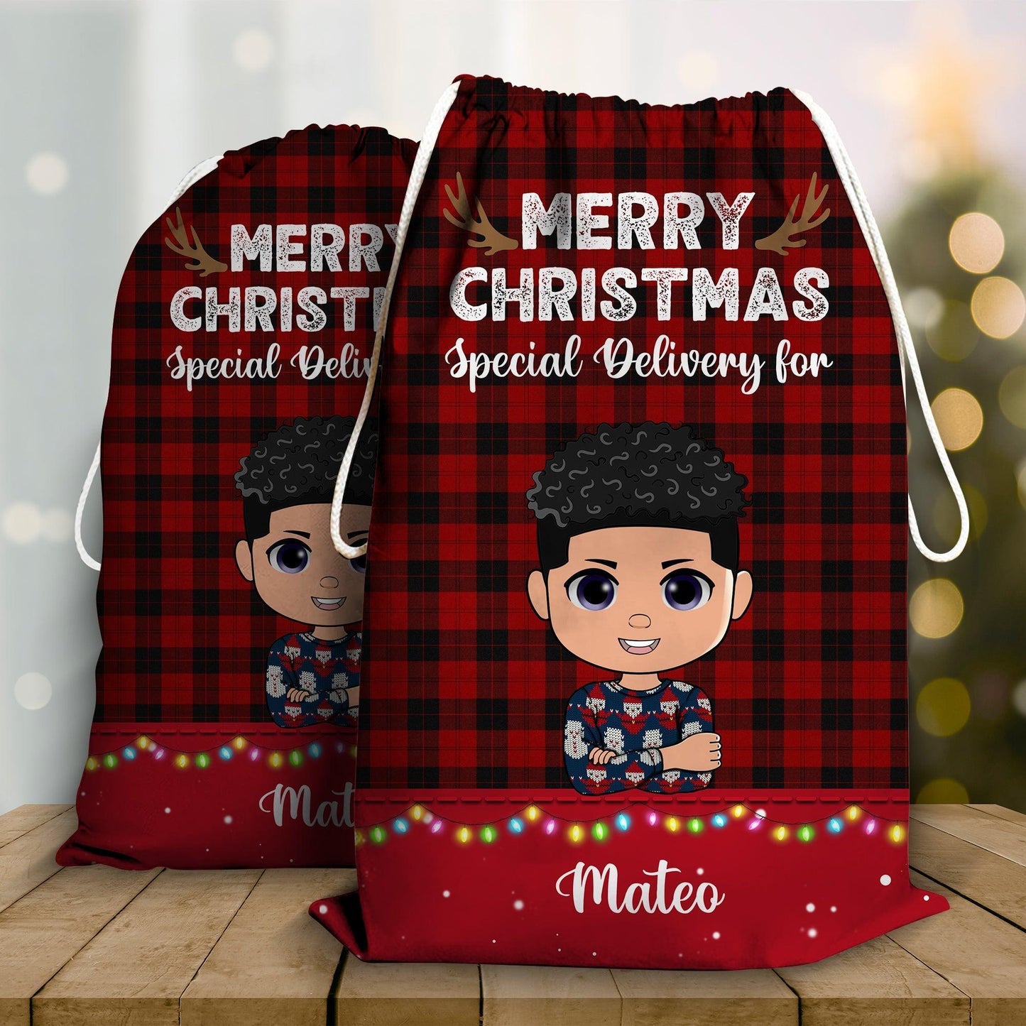 Merry Christmas. Special Delivery Bag - Personalized Sack