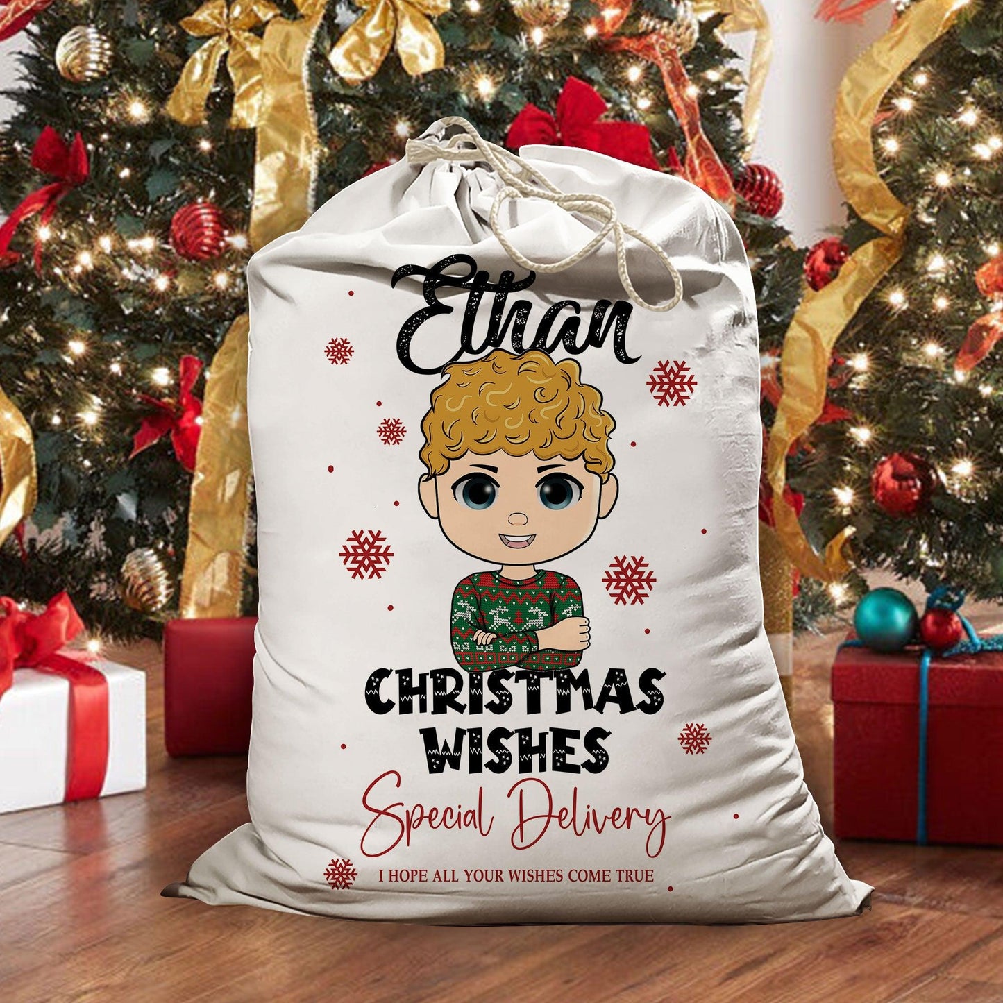 Christmas Wishes Bag - Personalized Custom Christmas Sack Pet Lovers