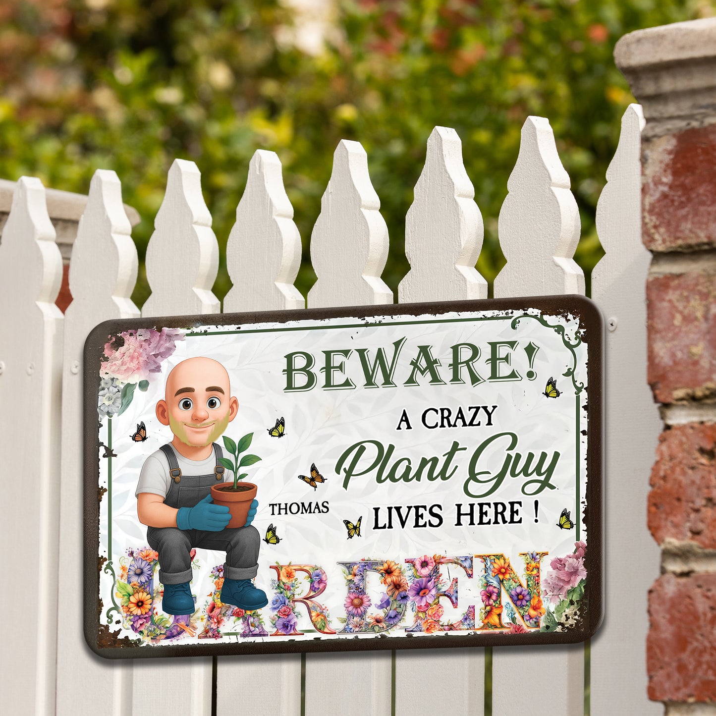 A Crazy Plant Lovers - Personalized Custom Metal Sign