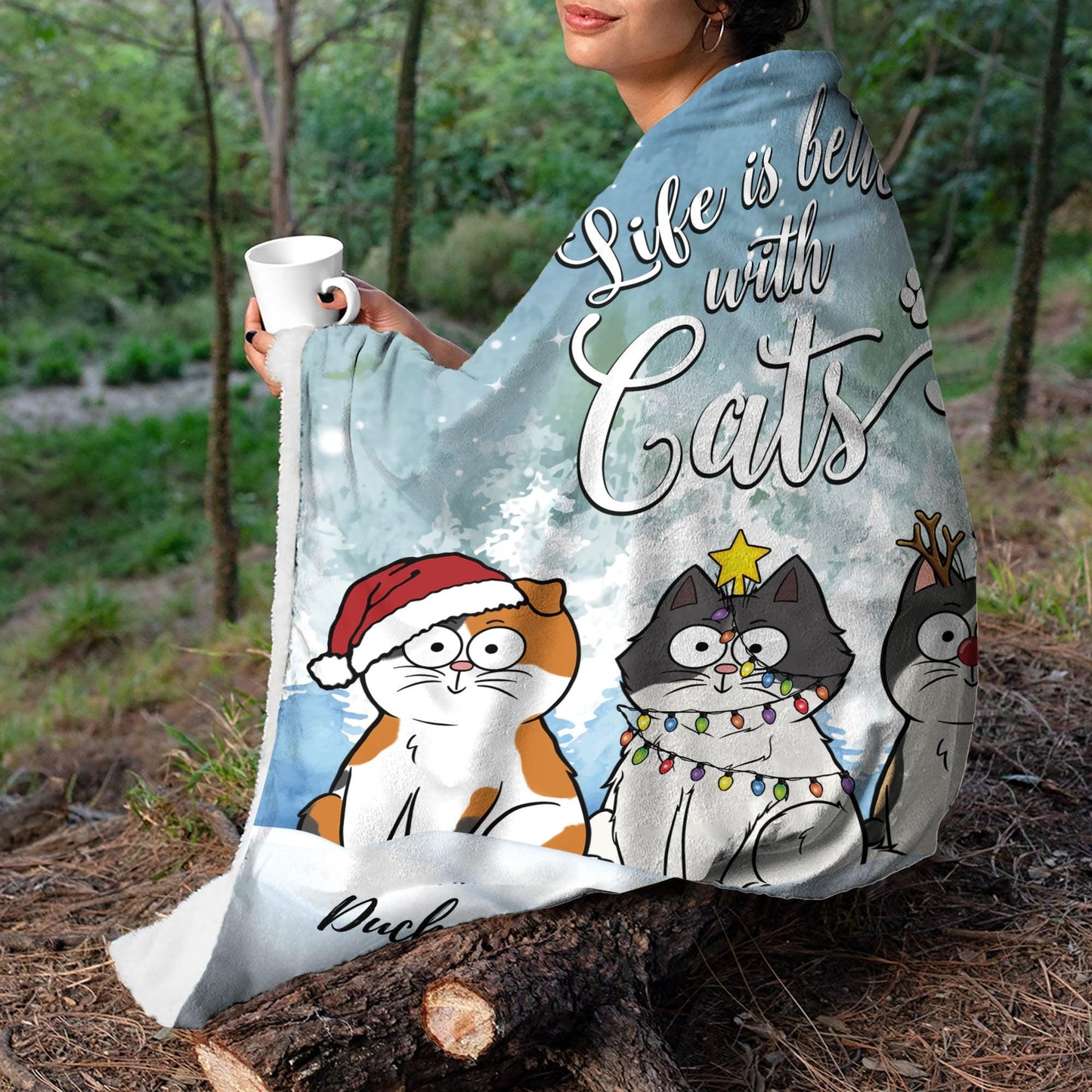 Life Is Better With Cats Blanket - Personalized Blanket