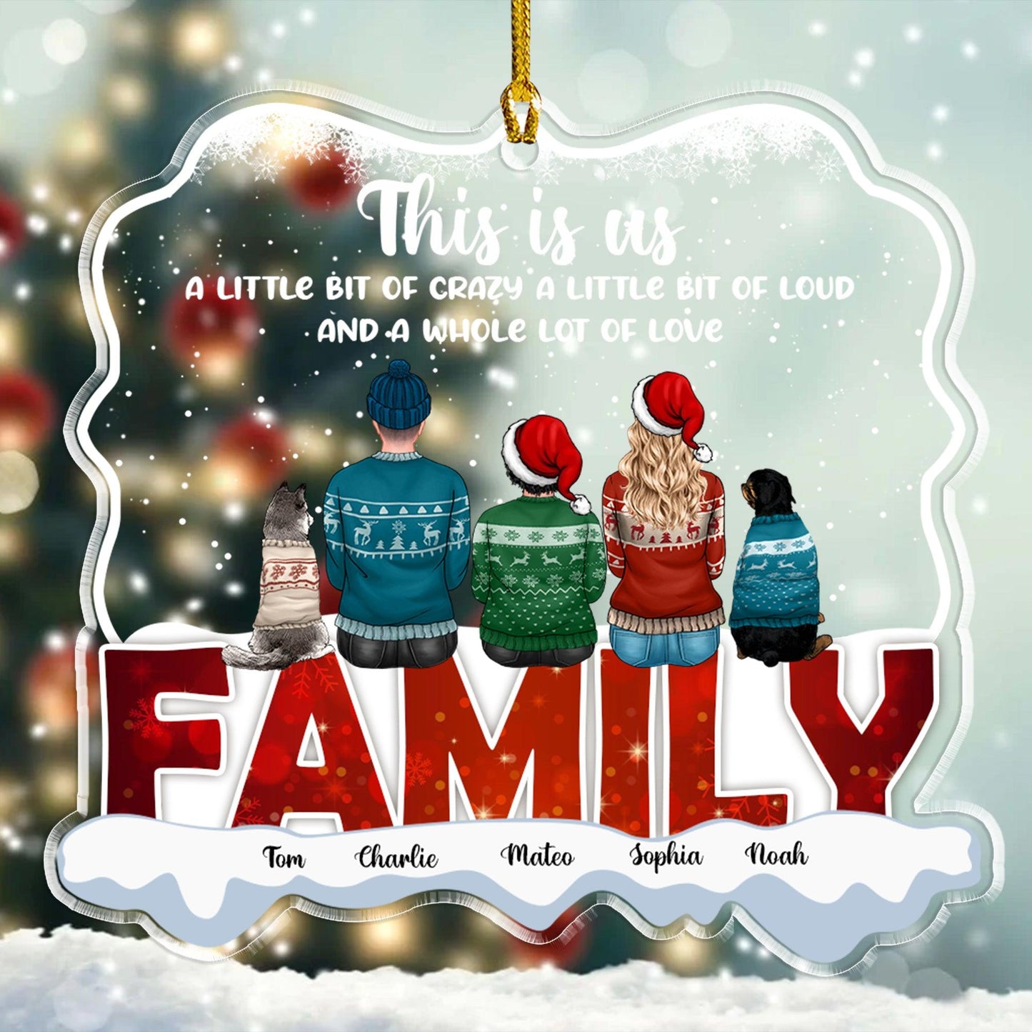 This Is Us Our Family Christmas Ornament - Personalized Acrylic