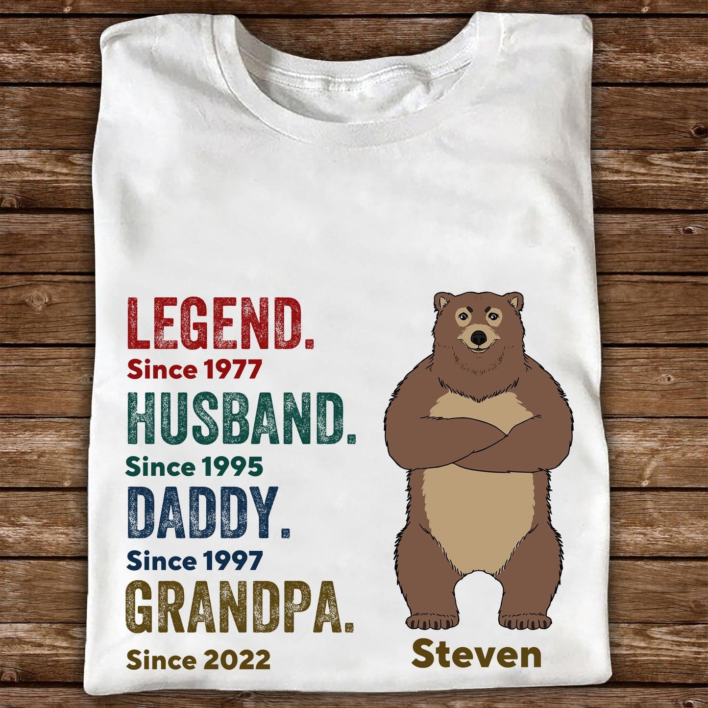 Legend Husband Daddy Bear Shirt - Gifts For Him - Custom Tee