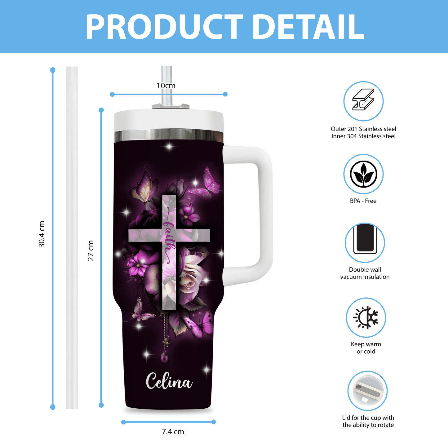 Surrounded By Your Glory - Personalized Custom Tumbler For Him/Her