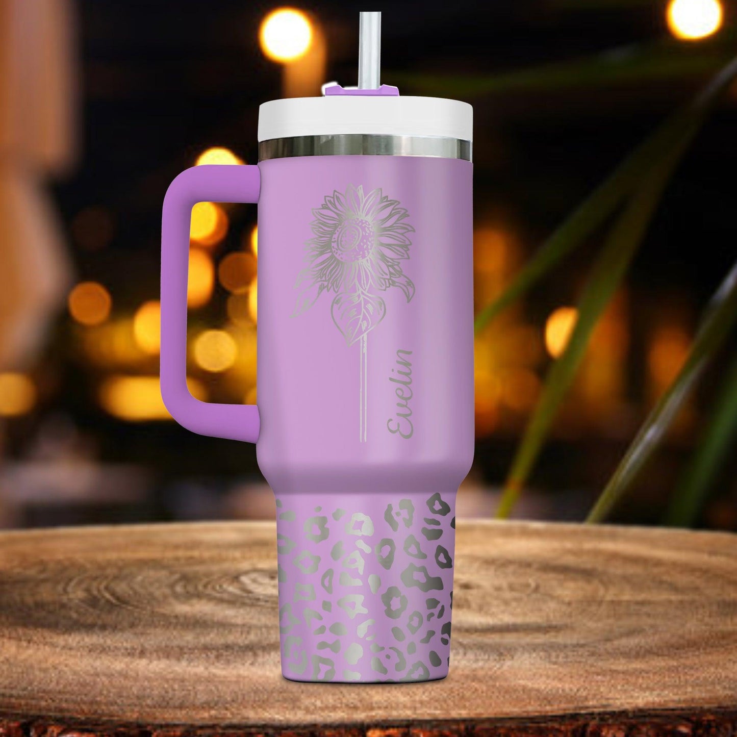 Birth Flowers Tumbler - Personalized Custom Tumbler Gift For Mom