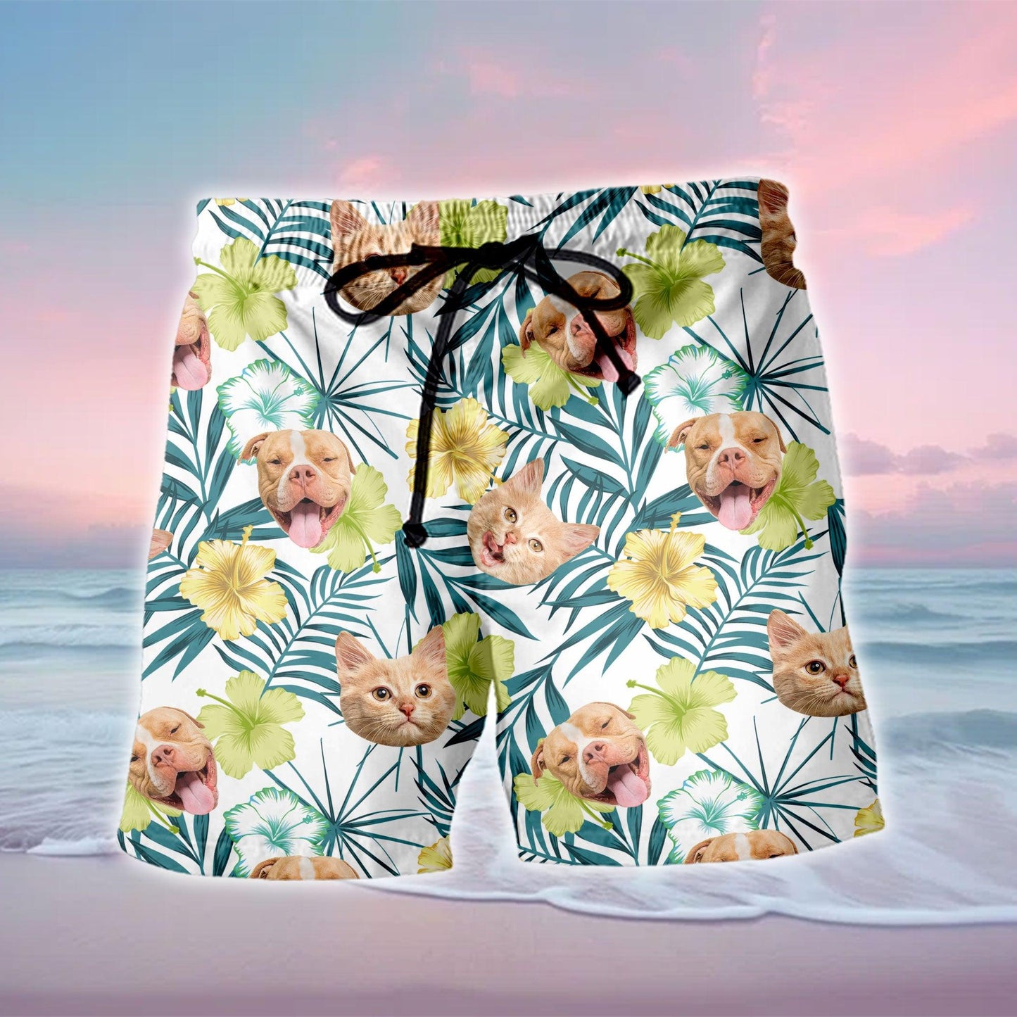 Custom Face Hawaiian Short - Dog Hawaiian Short - Father's Day Gift