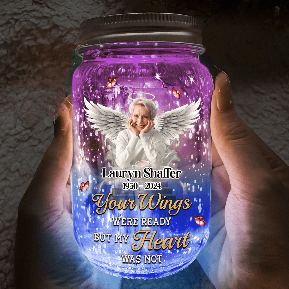 Your Wings Were Ready - Personalized Solar Memorial Light