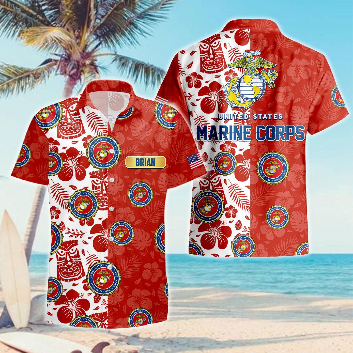Veteran Hawaiian Beach Shirt - Personalized Tropical Gift