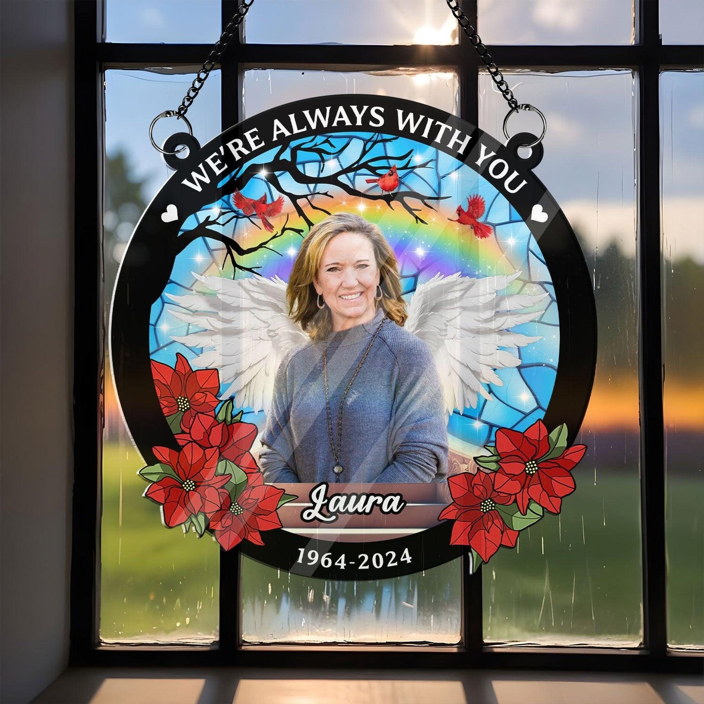 In Loving Memory Upload Photo Wings - Personalized Acrylic
