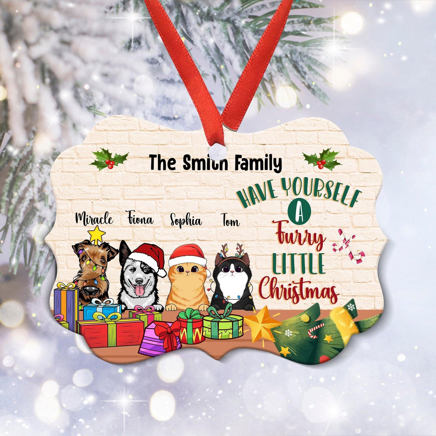 Have Yourself A Furry Little Christmas - Personalized Ornament
