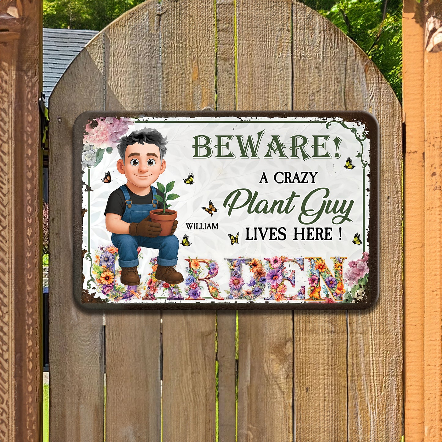 A Crazy Plant Lovers - Personalized Custom Metal Sign