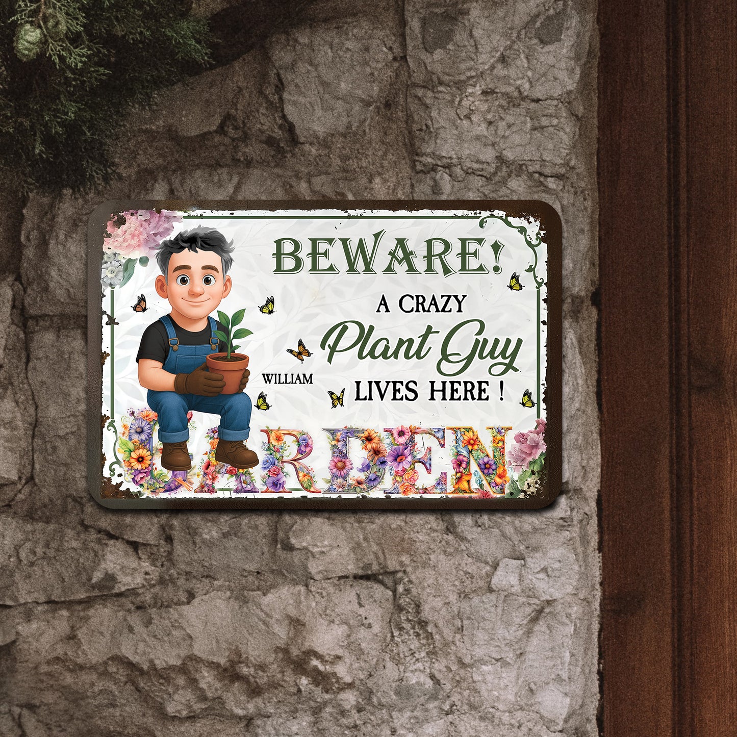A Crazy Plant Lovers - Personalized Custom Metal Sign