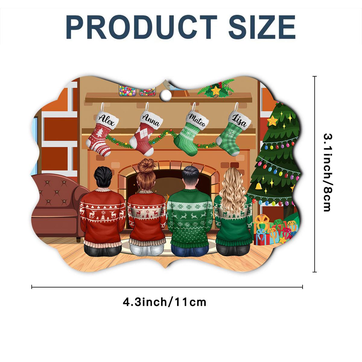 The Stockings Were Hung - Personalized Christmas Aluminum Ornament