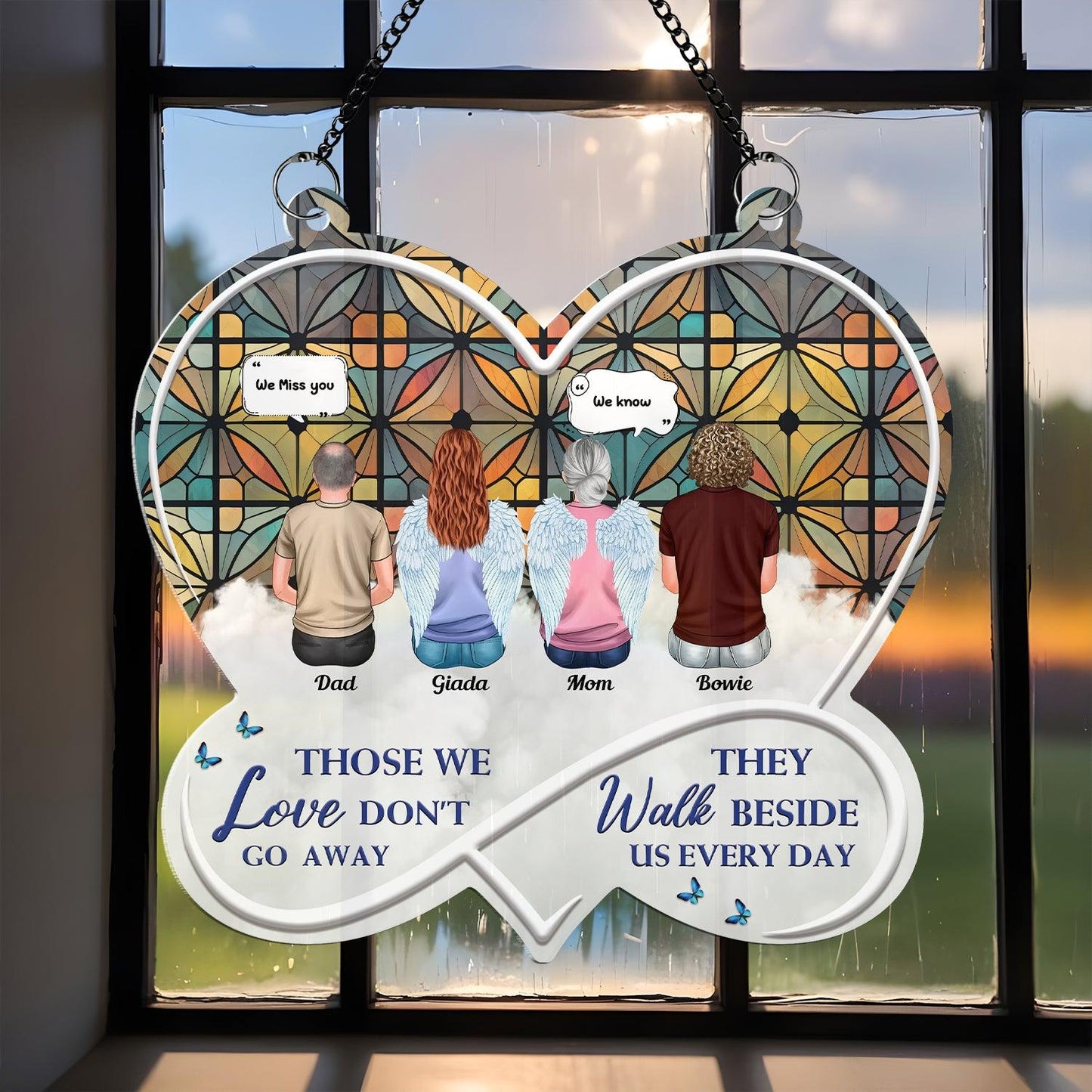 They Walk Beside Us Acrylic - Personalized Window Hanging Acrylic