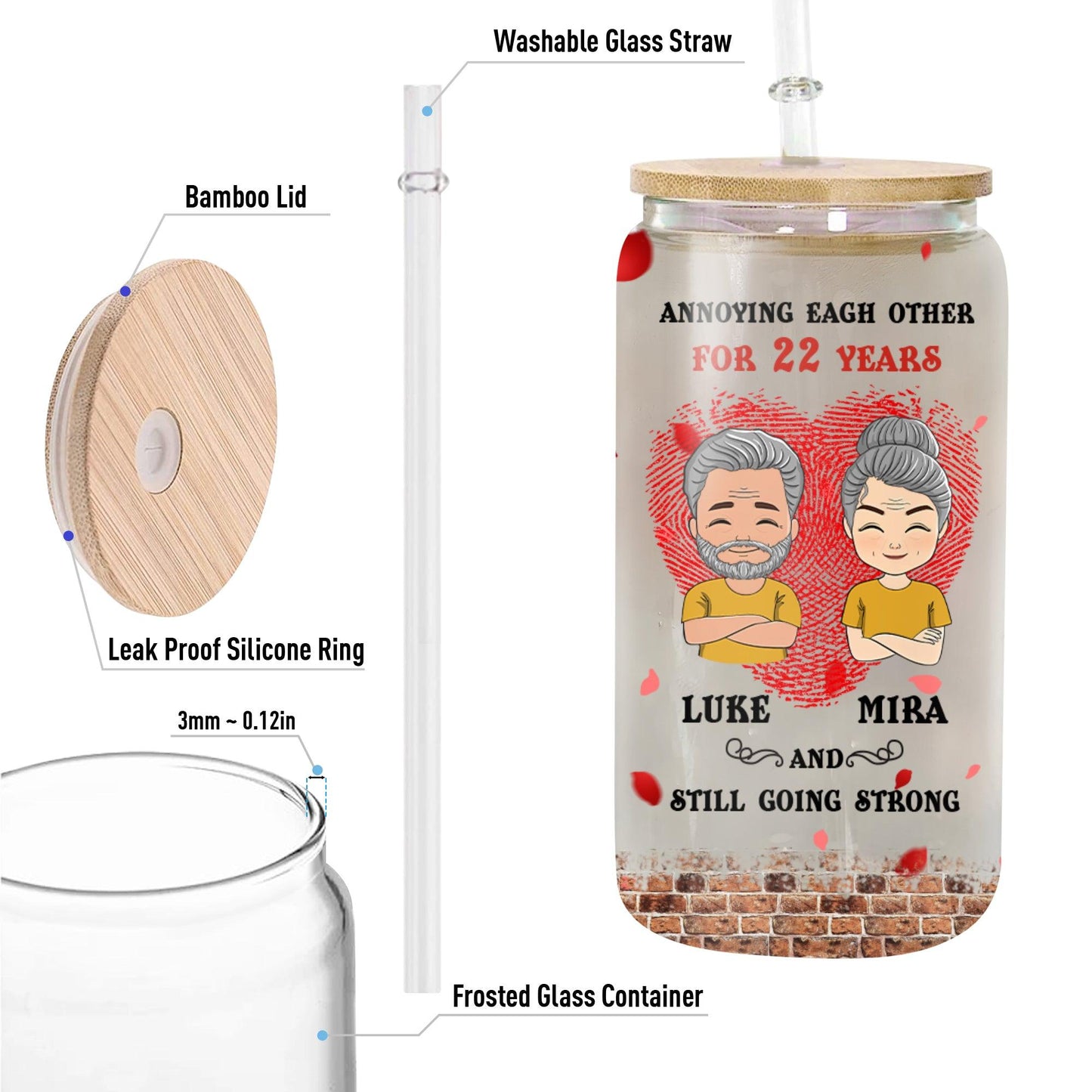 Annoying Each Other Since Glass Bottle - Personalized Glass Bottle
