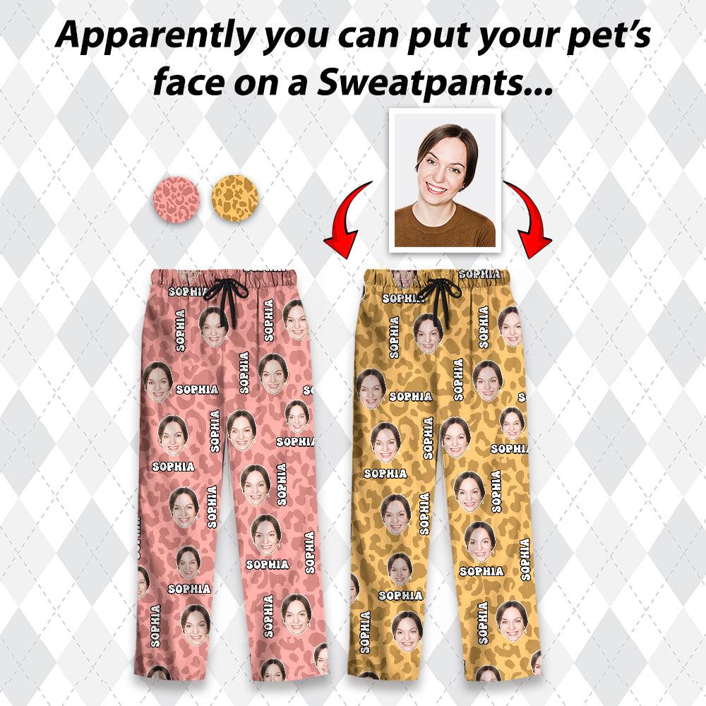 Personalized Leopard Pajamas - Custom Photo Leopard Print Pajamas