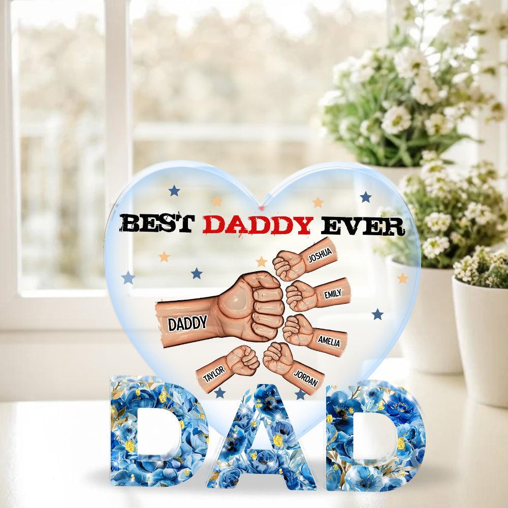 Best Dad Ever - Custom Figure Personalized Acrylic Block Plaque