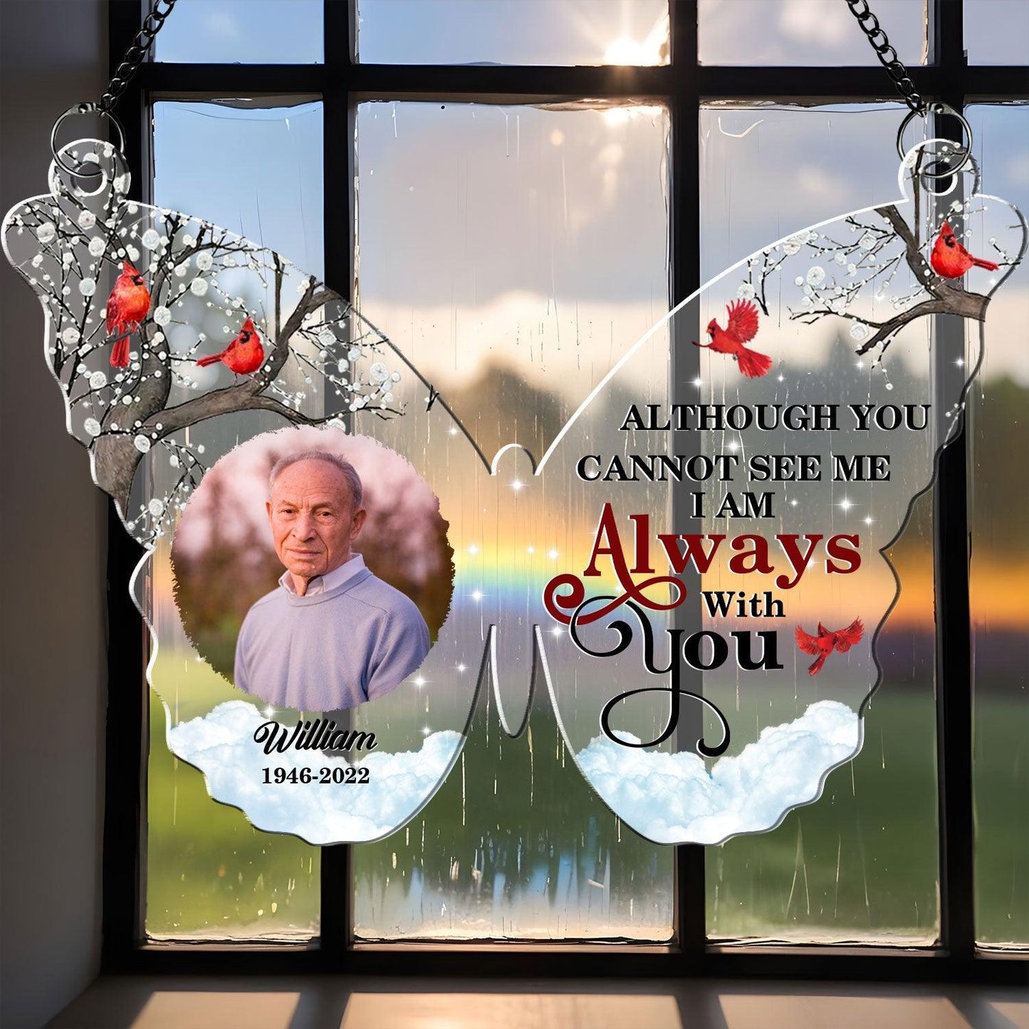 Always With You Photo Acrylic - Personalized Acrylic Photo Ornament