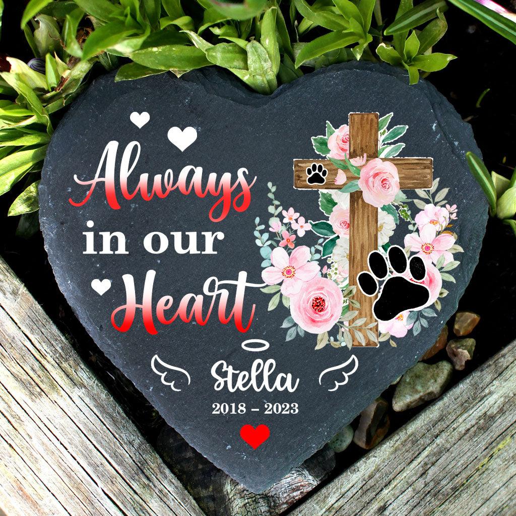 Personalized Pet Memorial Garden Stone - Always in Our Heart