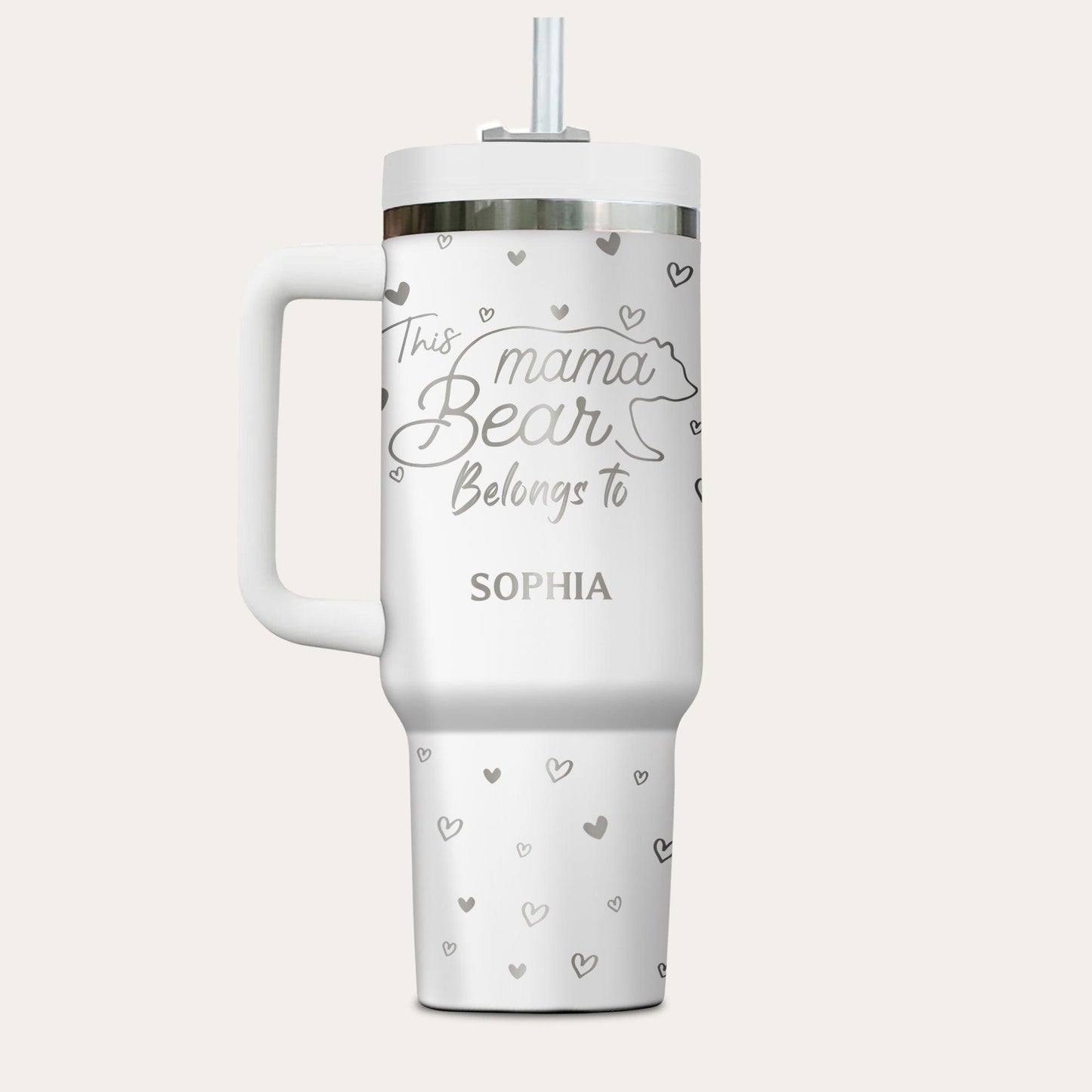 Mama Bear Dog Pattern - Personalized Custom Tumbler For Him/Her