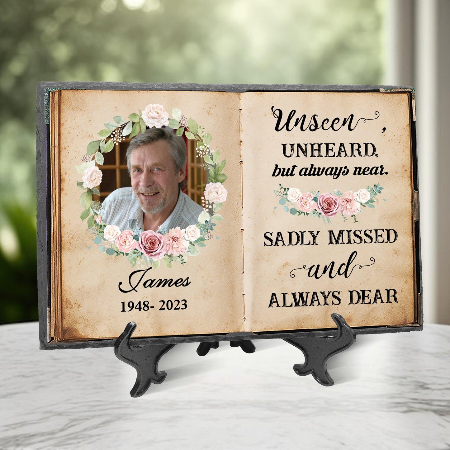 Personalized Memorial Garden Stone - Always Near, Always Dear