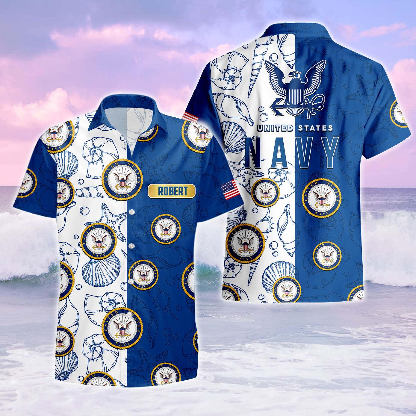 Veteran Hawaiian Beach Shirt - Personalized Tropical Gift