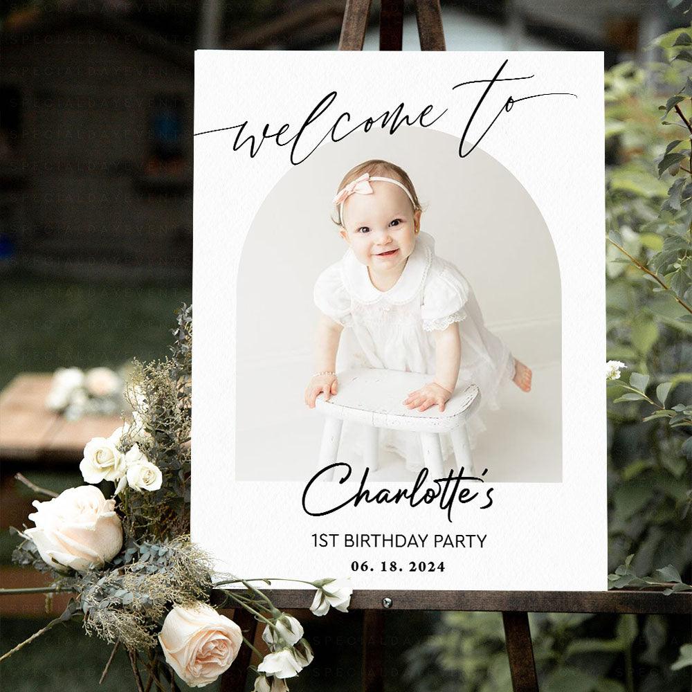 Happy Birthday Welcome Sign - Personalized Baby Welcome Sign Decor