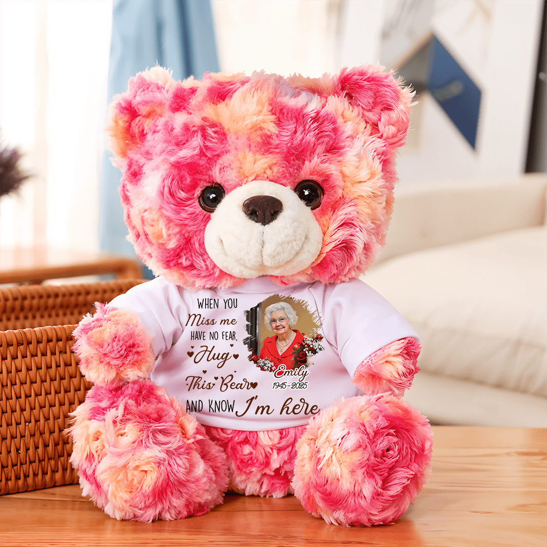 A Hug From Heaven - Teddy Bear With Personalized Photo Shirt