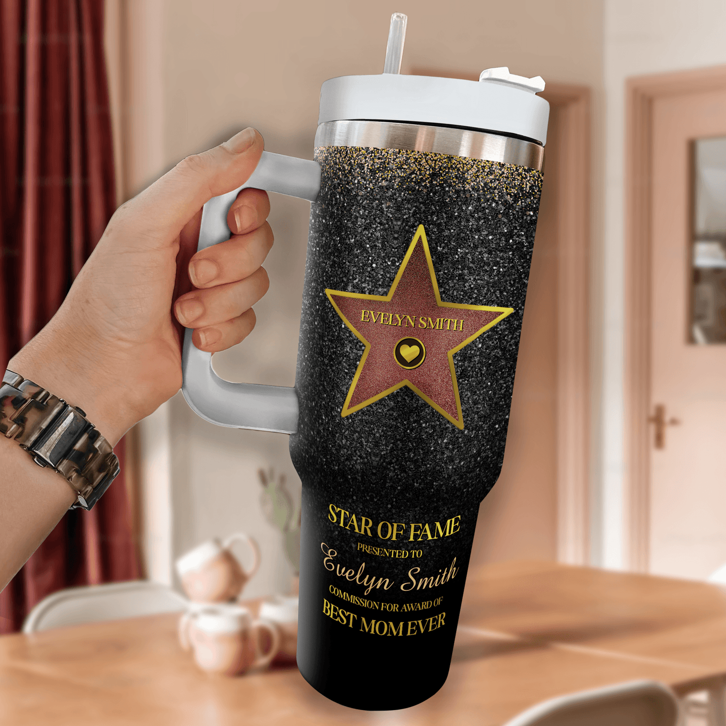 Commission Best Mom Ever - Personalized Custom Tumbler For Her Gift