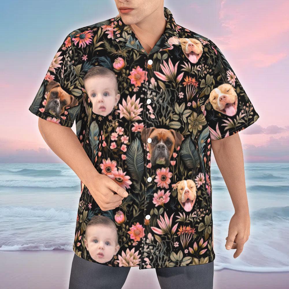 Personalized Sugar Fabric Family Custom Hawaiian Photo Shirt