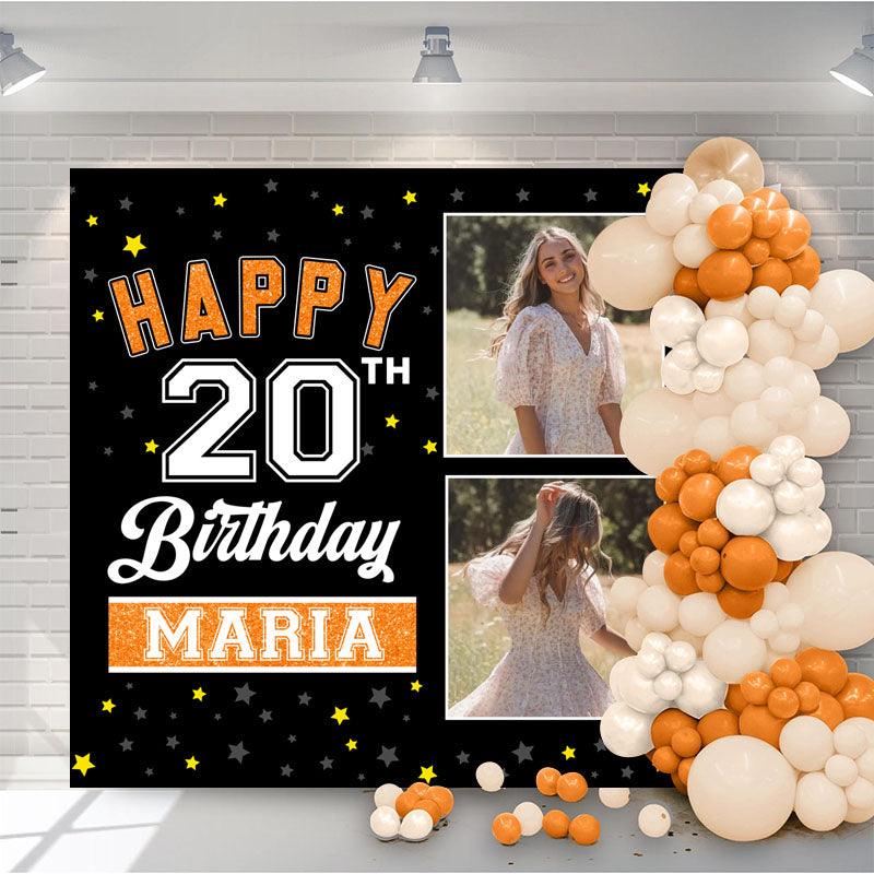 Happy Birthday Party Backdrop - First Birthday Party - Personalized Custom Birthday Party Backdrop