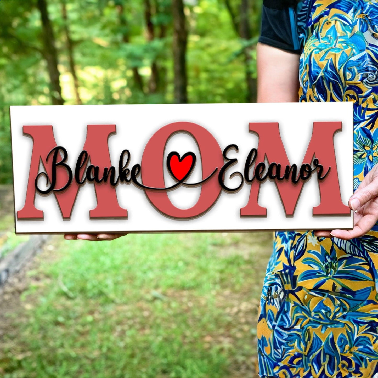 Mom Signs with Kids Names - Mom Wood Sign - Mother's Day Gift
