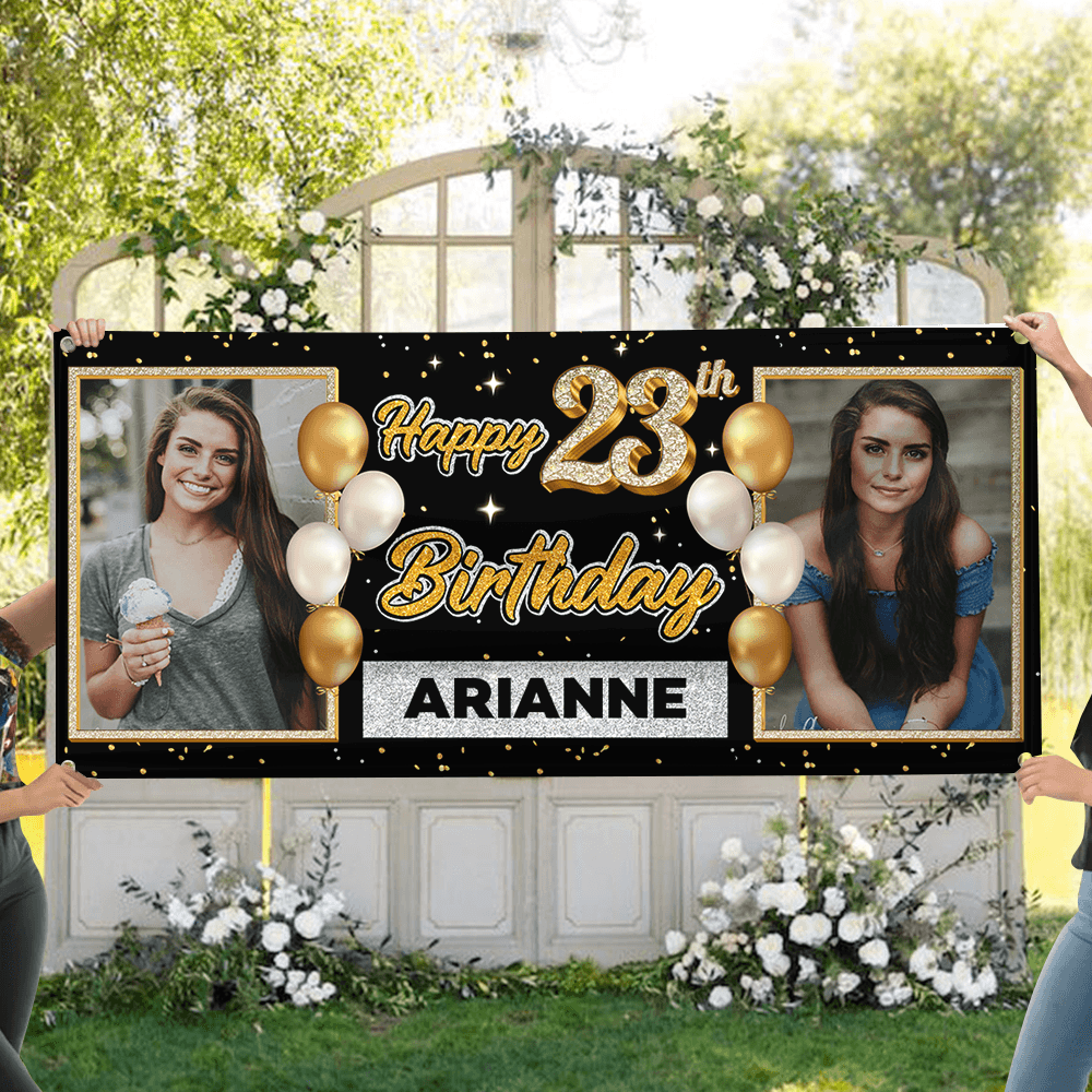 Bubble Happy Birthday Classic Banner - Birthday Garage Door Decorations, Single Garage, Garage Door Banner