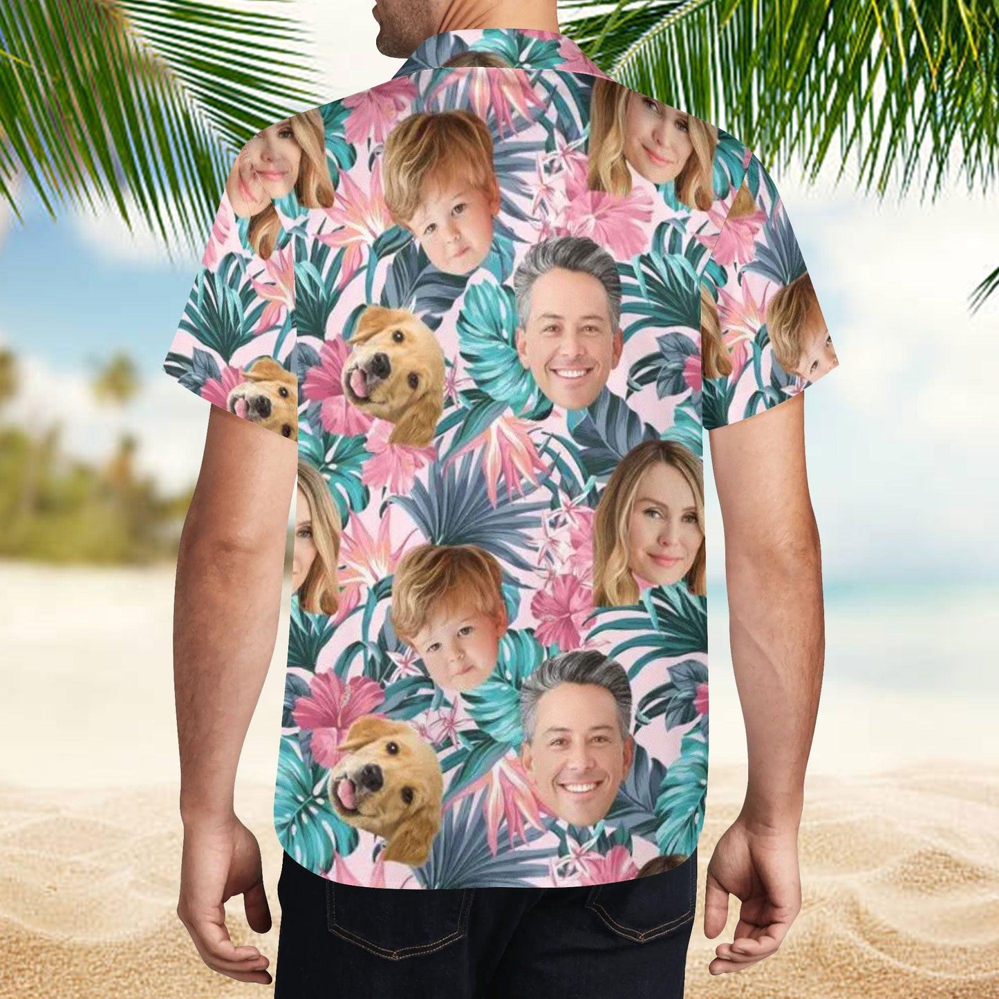 Customized Photo Hawaiian Shirt - Personalized Father's Gift