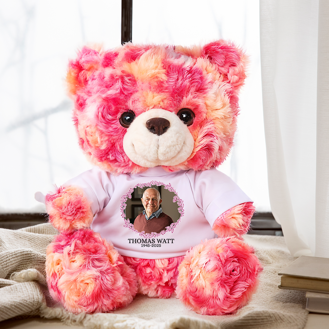 Photo and Name - Furry Bear With Personalized Photo Shirt