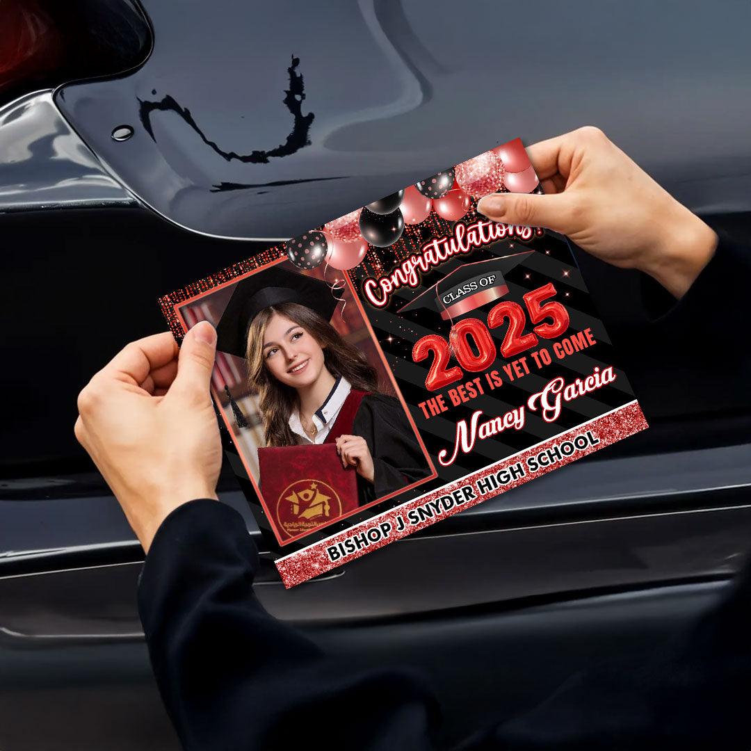 Bubble Custom Class Of 2025 Personalized Graduation Magnet - Personalized Car Magnet