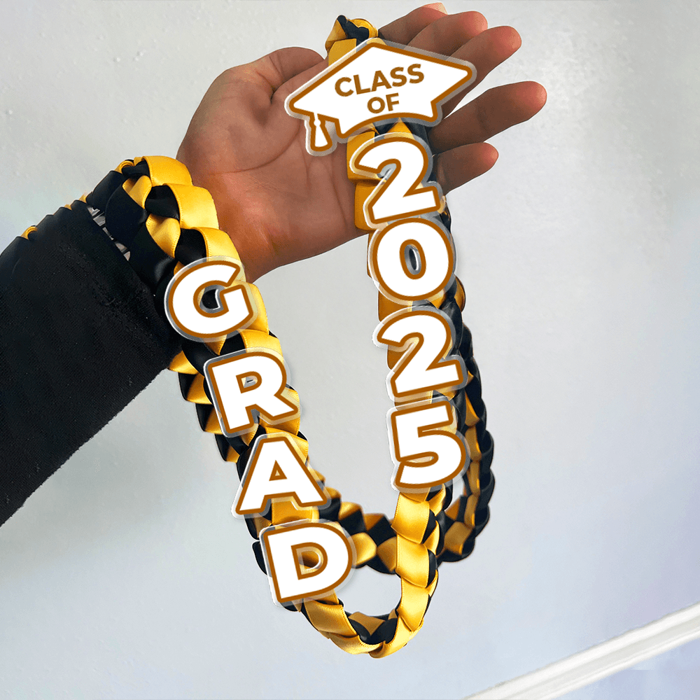Graduation Lei with Personalized Name, Congrats Your Graduate