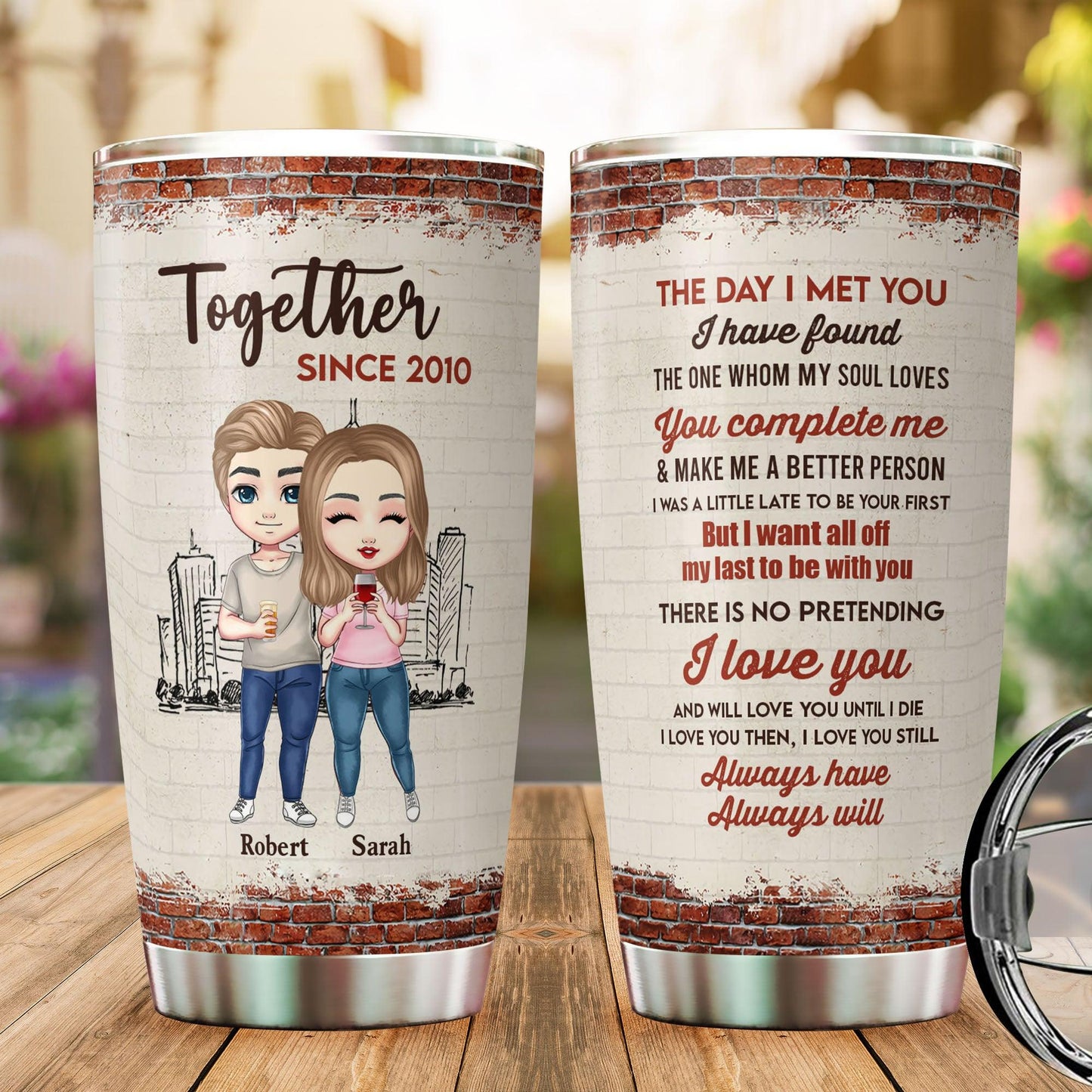 The Day I Met You - Couple Gift - Personalized Custom Tumbler