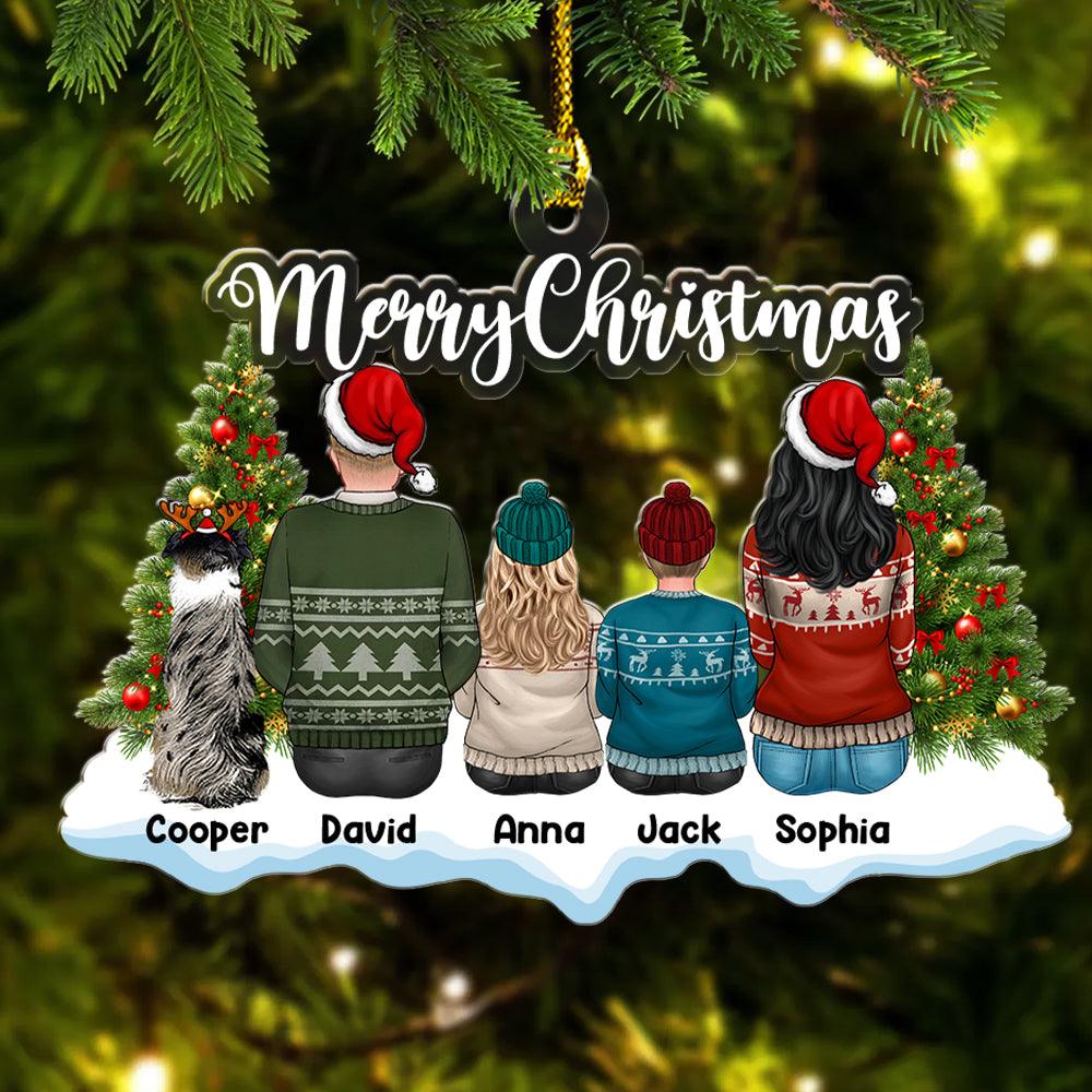 Our Family Gathering Under Christmas Tree - Personalized Ornament