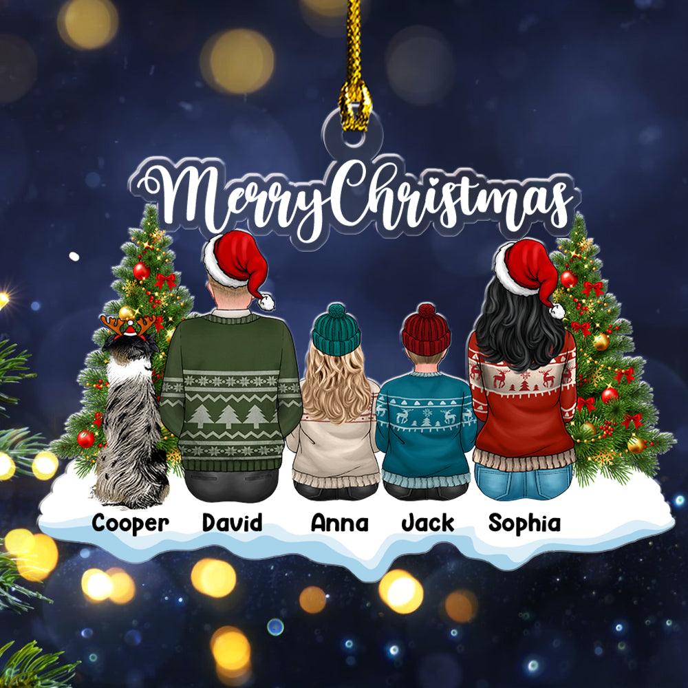 Our Family Gathering Under Christmas Tree - Personalized Ornament