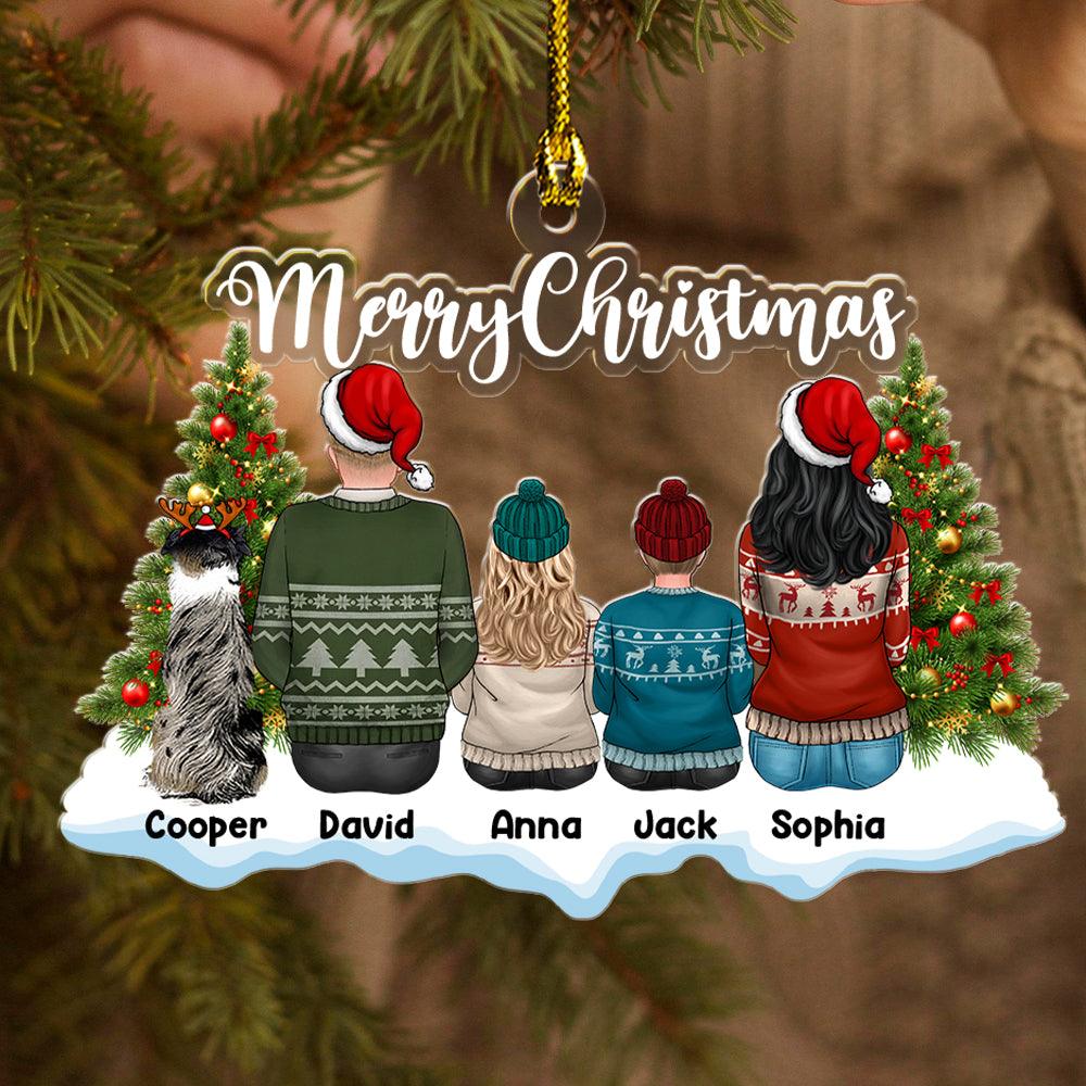 Our Family Gathering Under Christmas Tree - Personalized Ornament
