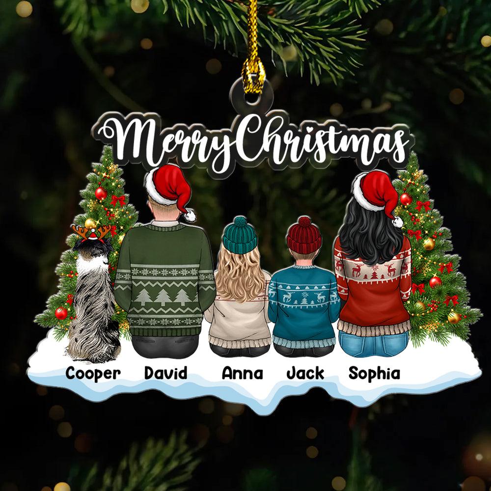Our Family Gathering Under Christmas Tree - Personalized Ornament