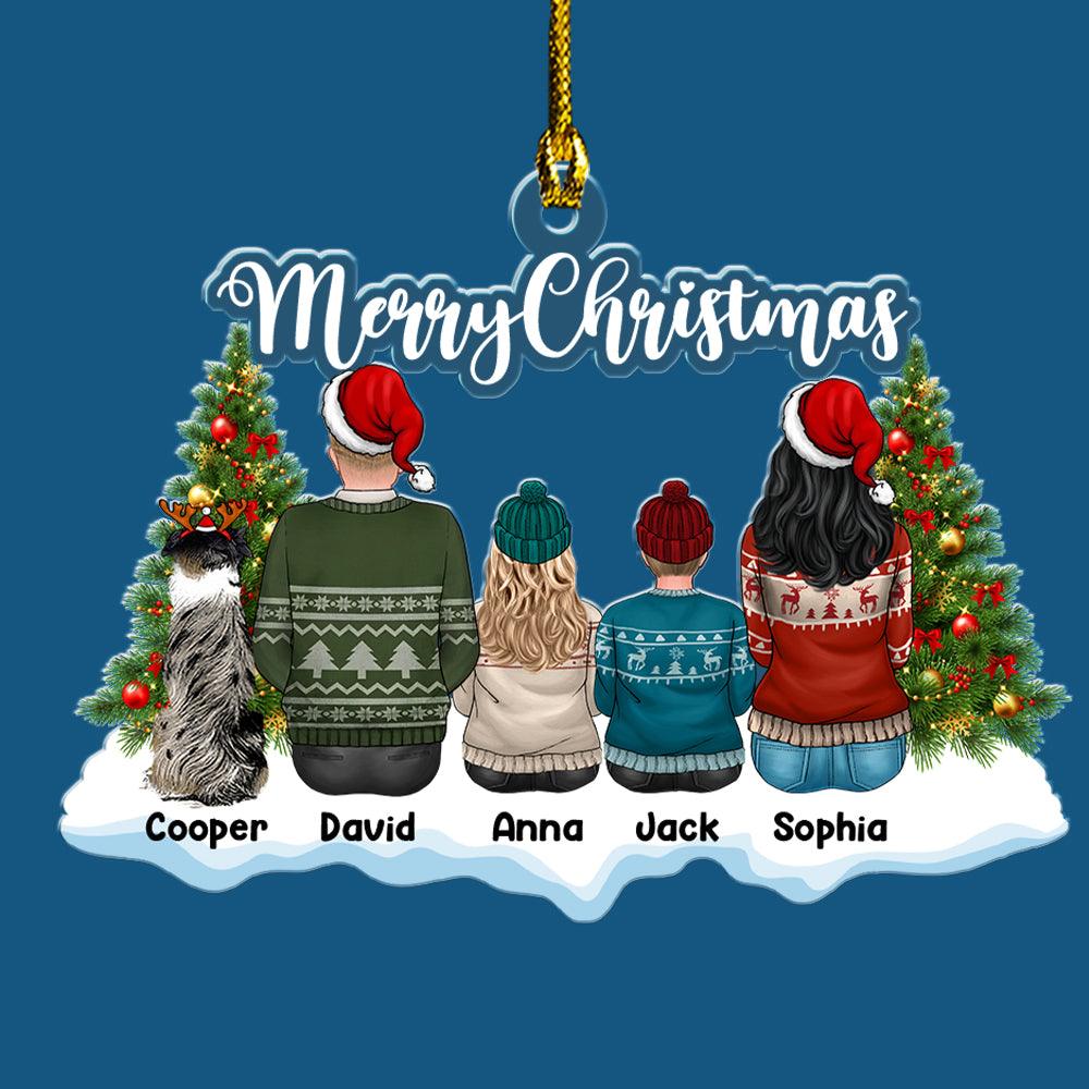 Our Family Gathering Under Christmas Tree - Personalized Ornament