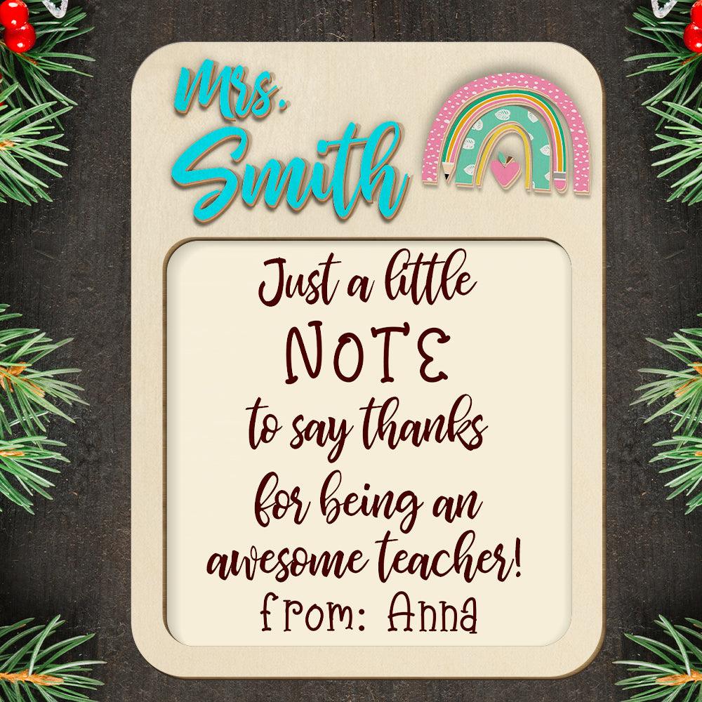 Best Message For Teacher - Personalized Sticky Note Holder