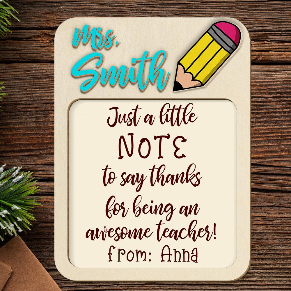 Best Message For Teacher - Personalized Sticky Note Holder