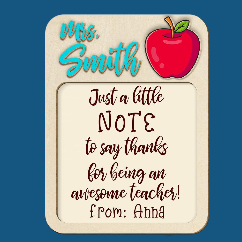 Best Message For Teacher - Personalized Sticky Note Holder