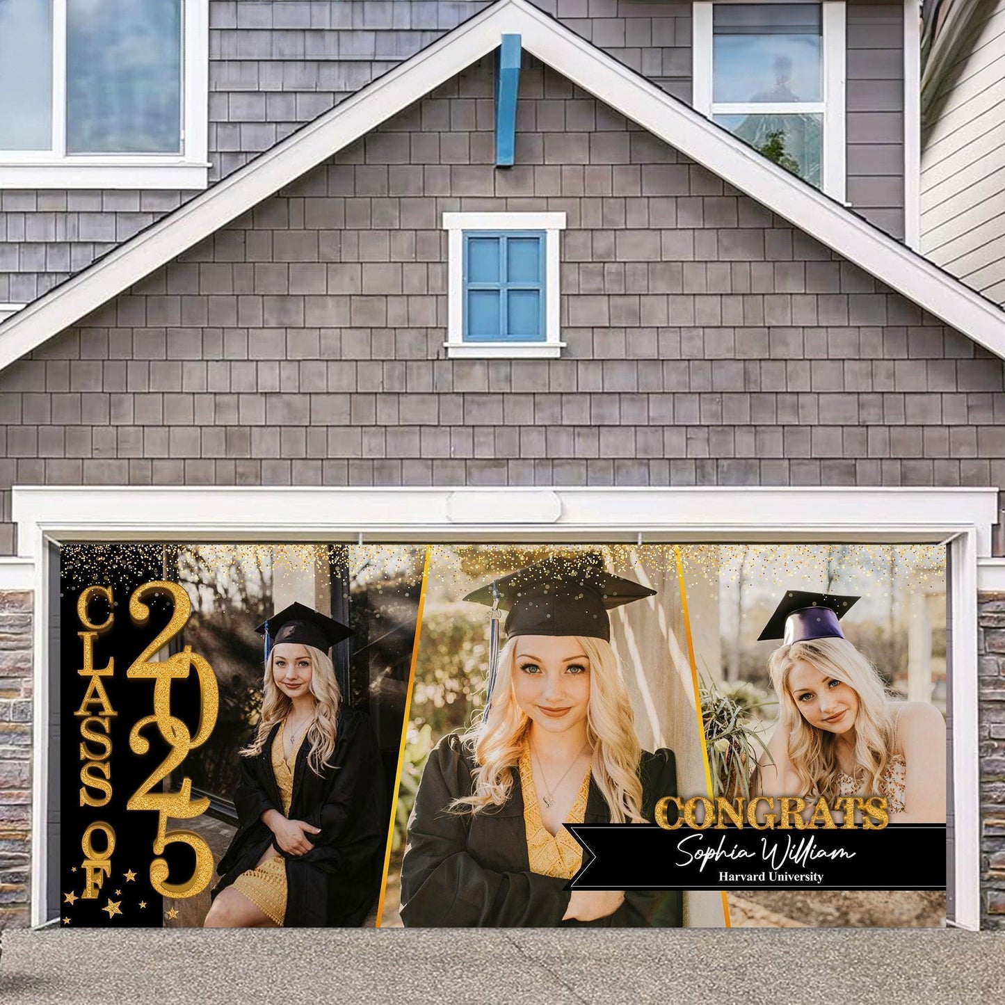 Graduation Garage Door Banner Ver 2 - Glitter Class Of 2025