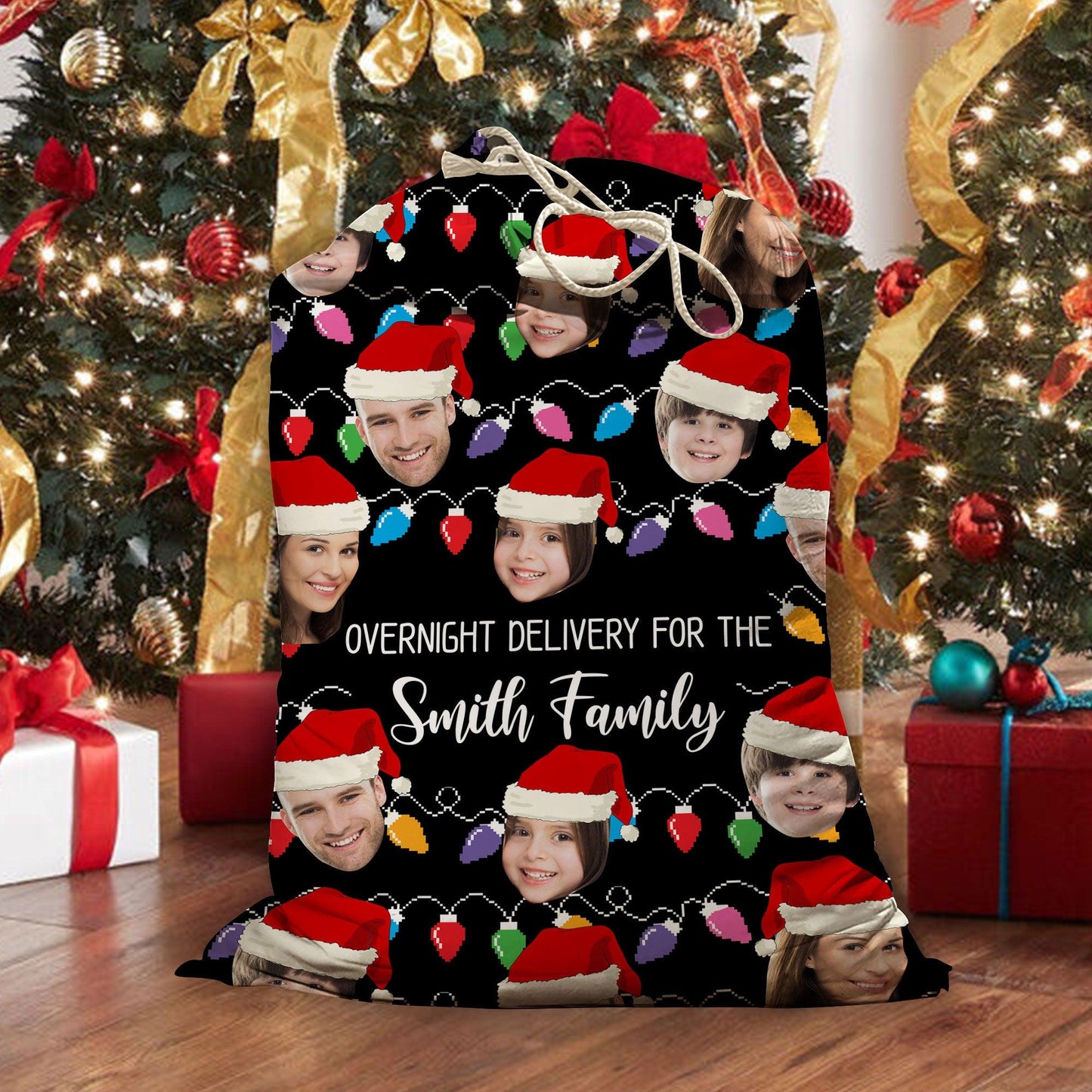 Christmas Family Bag - Personalized Custom Christmas Sack Gift
