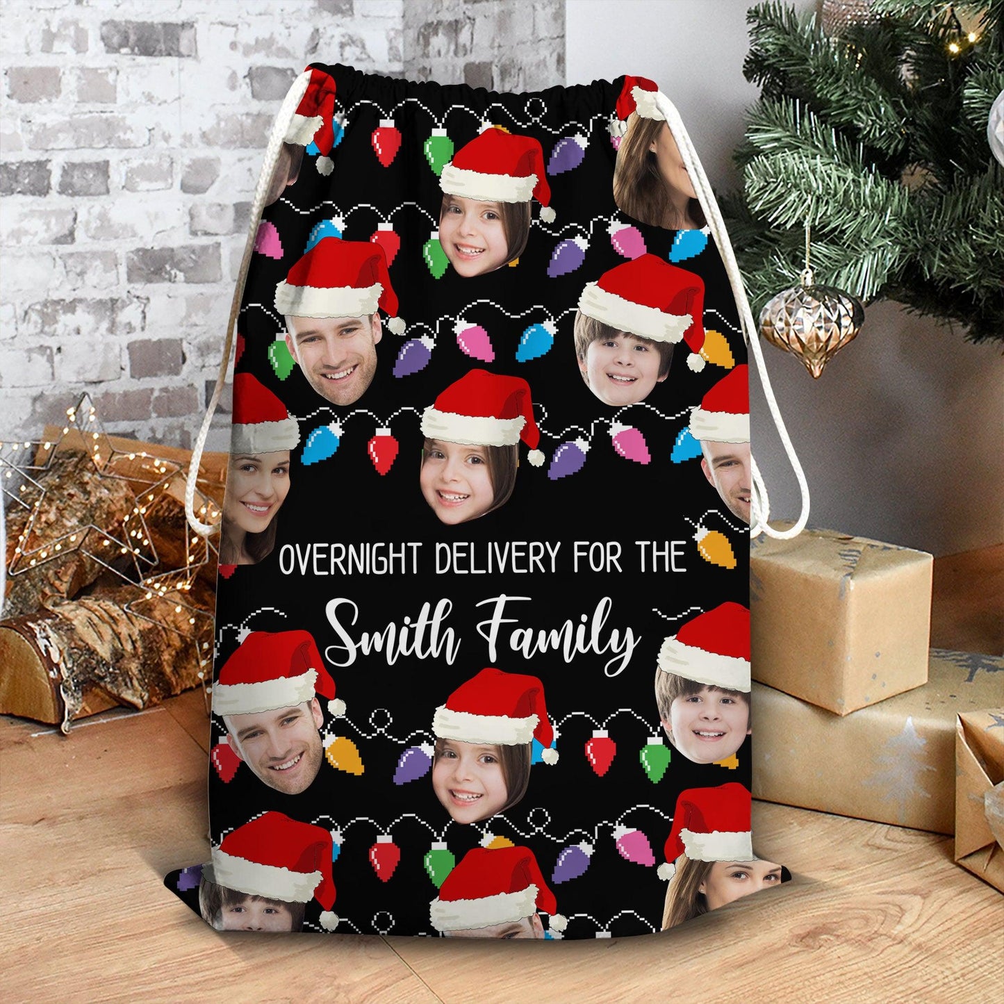 Christmas Family Bag - Personalized Custom Christmas Sack Gift