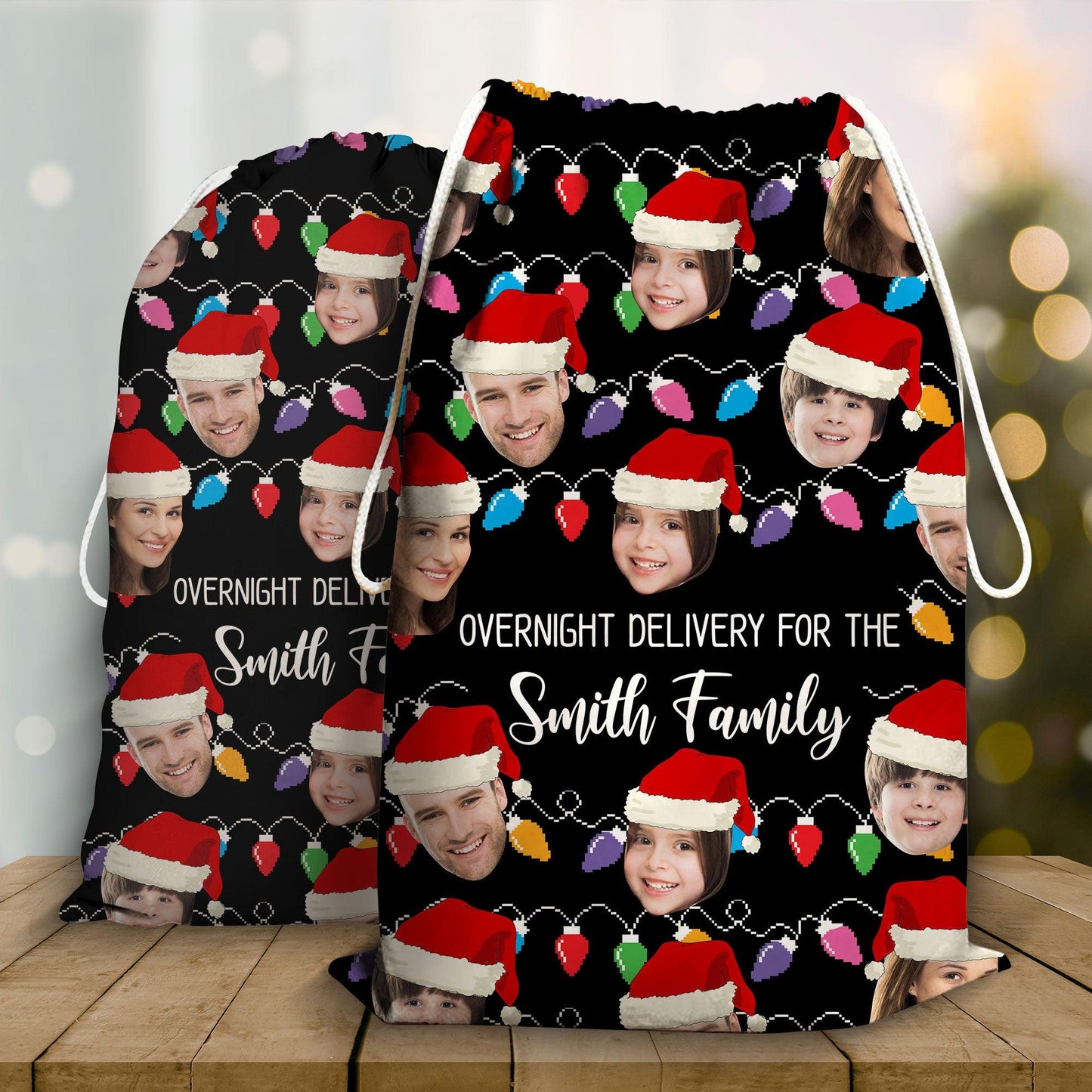 Christmas Family Bag - Personalized Custom Christmas Sack Gift