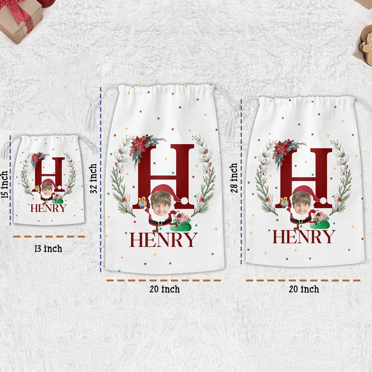 Kids Name Christmas Sack - Personalized Custom Christmas Sack